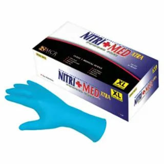NitriMed™ Disposable Gloves, Powder Free, Textured, Large, Blue, 6 Mill, MCR 6012L