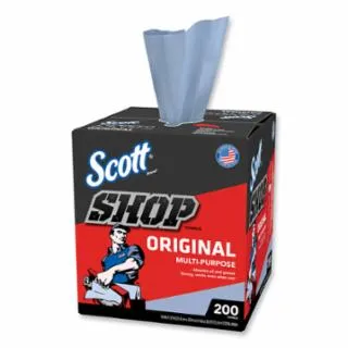 Original™ Scott Multi-Purpose Shop Towel, Blue, 9 in W x 12 in L, Pop-Up® Box, 200 Sheets/BX SCO 75190 (Each)