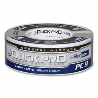 PC 9 Contractor Grade Duct Tape, 48 mm W x 55 m L, Silver, SHU 105450