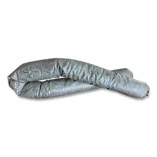Sorbent Sock, 3 in W x 4 ft L, Universal, 100% Recycled Materials, Gray, SPI 920-G-30