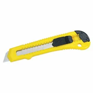 Stanley Retractable Pocket Cutter, 6 in L, Snap-Off, Carbon Steel, Yellow, STA 10-143P