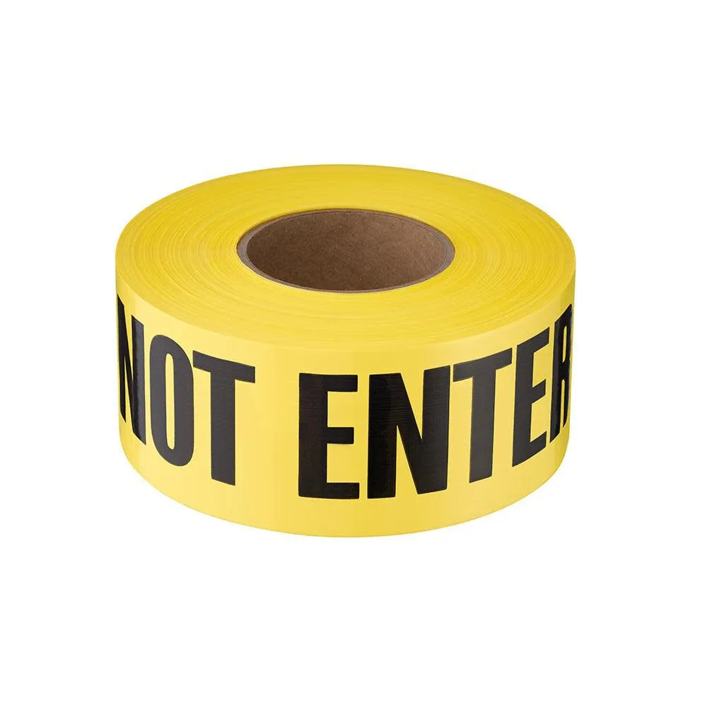 Barricade Tape, 3"X1000', 3.0 Mil, Yellow, Caution Do Not Enter, TRI B3103Y9