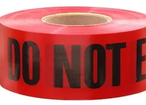Barricade Tape, 3"X1000', 3.0 Mil, Red, Danger Do Not Enter, TRI B3103R10