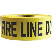 Barricade Tape, 3"X1000' BT 3.0 Mil, Yellow Fire Line Do Not Cross, TRI B3103Y15 (Each)