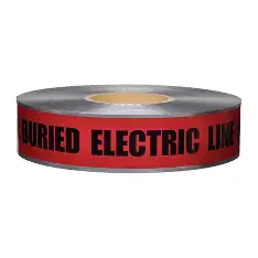 Detectable Tape, 2"X1000' Det 5.0 Mil, Red Caution Buried Electric Line, TRI D2105R6