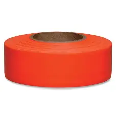 Flagging Tape, 1 3/16"X300' Taffeta, Orange, TRI TFO (Each)
