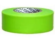 Flagging Tape, 1 3/16"X300' Taffeta, Lime Glow, TRI TFLG