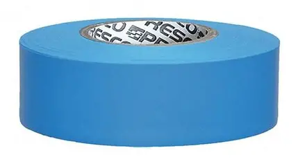 Flagging Tape, 1 3/16"X300' Taffeta, Blue Glow, TRI TFBG