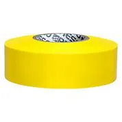 Flagging Tape, 1 3/16"X300' Taffeta, Yellow Glow, TRI TFYG