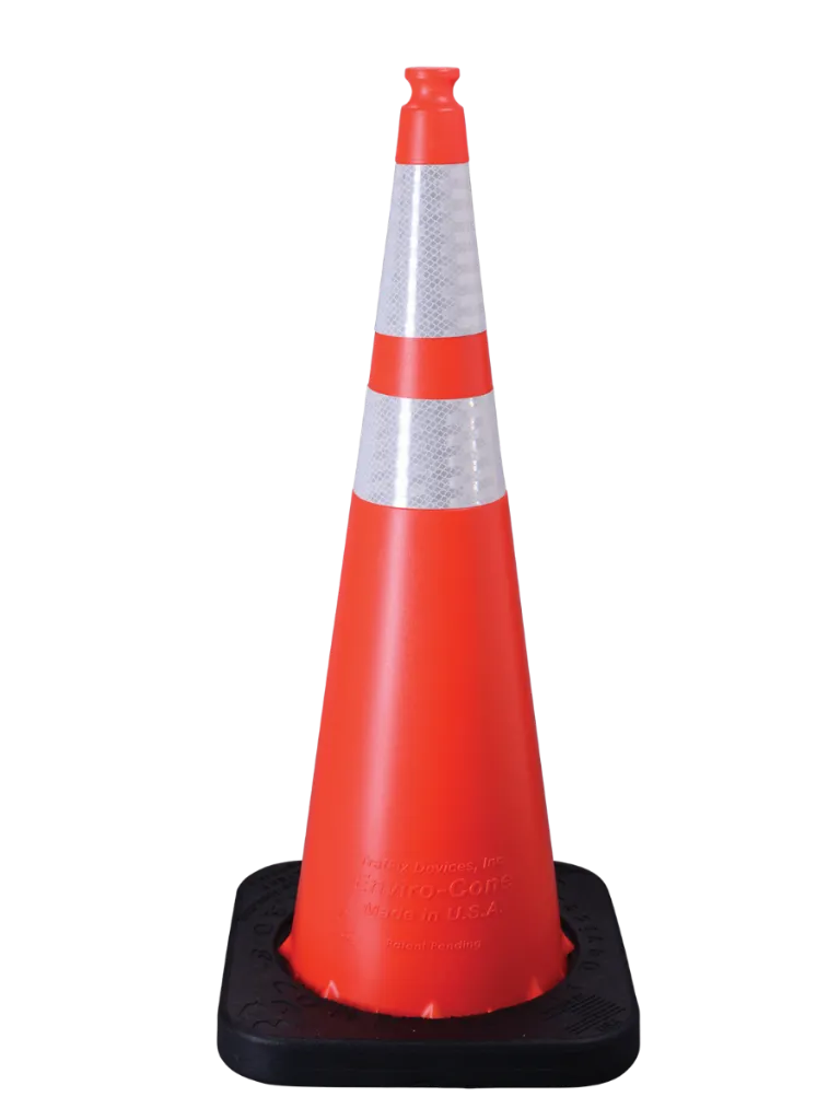 Enviro Cone, 36" w/Base, (1) 6" & (1) 4" 3M Reflective (3310) Collars, 10lbs. VIZ 16036-HIWB-10