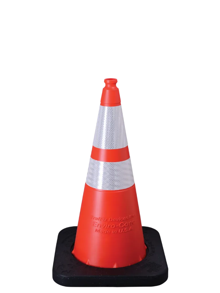 Enviro Cone, 28" w/ Base, (1) 6" & (1) 4" 3M Reflective (3310) Collars, 10lbs. VIZ 16028-HIWB-10