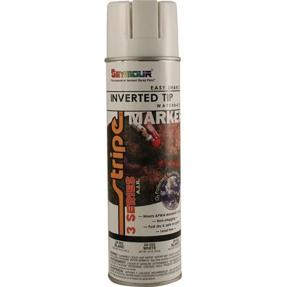 Seymour  20 oz Inverted Tip Air Tech Marking Paint, White SEY 20352