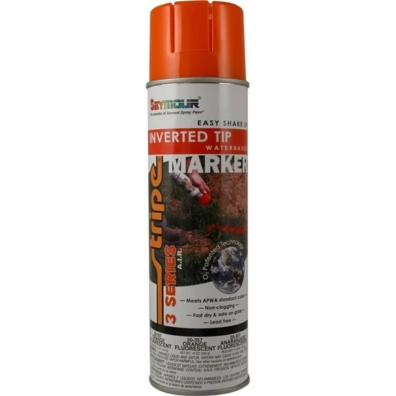 Seymour  20 oz Inverted Tip Air Tech Marking Paint, Alert Orange SEY 20370